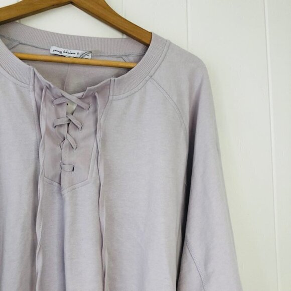 Young Fabulous and Broke Womens Lace Up Payton Crew Sweatshirt Small - Picture 7 of 11